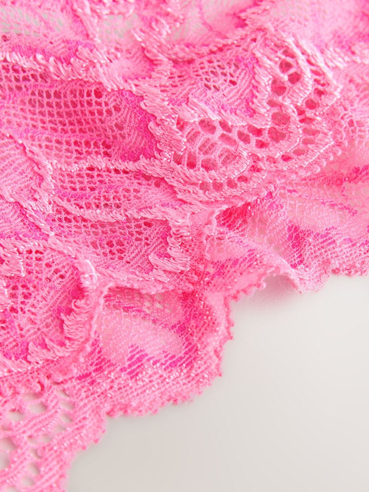Розовый - Pretty Floral Lace Knickers - Image 9 of 9