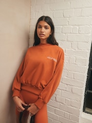 self. Rust Brown Crew Neck Sweat Top - Image 2 of 7