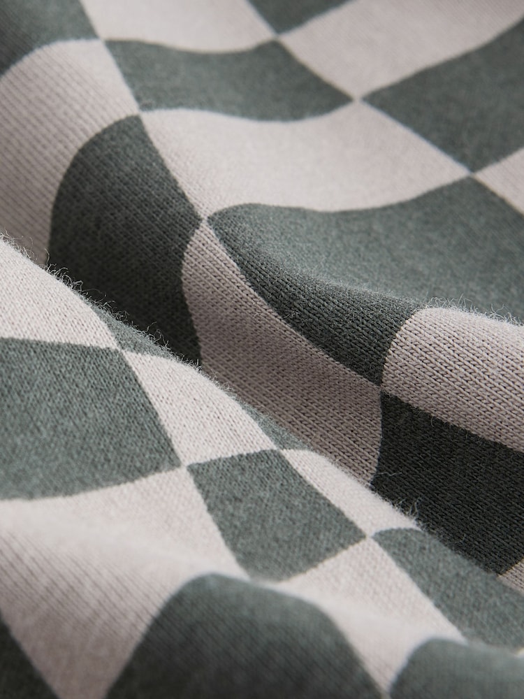 Grey Checkerboard Relaxed Fit Short Sleeve Graphic Print T-Shirt (3-16yrs) - Image 3 of 4