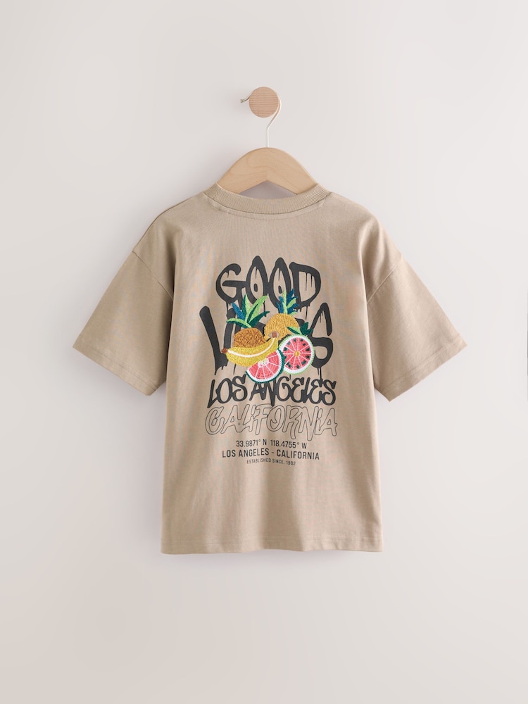 Stone LA Back Print - Relaxed Fit Short Sleeve Graphic Print T-Shirt (3-16yrs) - Image 5 of 7