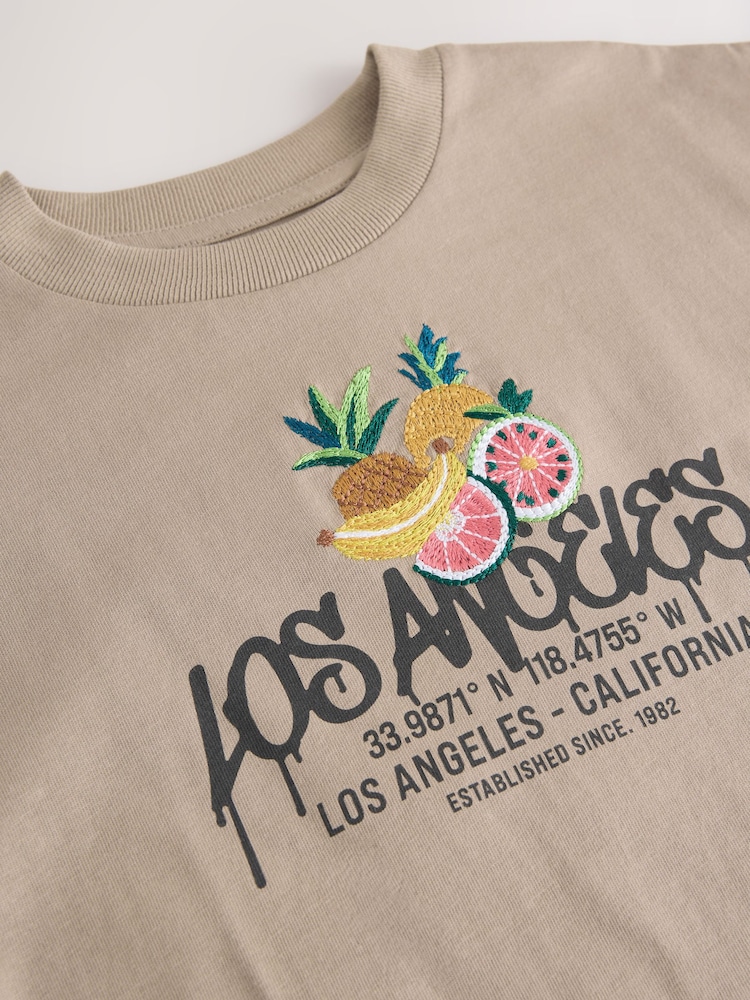 Stone LA Back Print - Relaxed Fit Short Sleeve Graphic Print T-Shirt (3-16yrs) - Image 6 of 7
