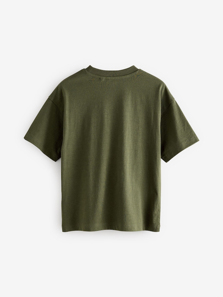Khaki Green Truck Relaxed Fit Short Sleeve Graphic Print T-Shirt (3-16yrs) - Image 5 of 7