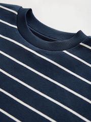 Navy/White Relaxed Fit Stripe Short Sleeve T-Shirt (3-16yrs) - Image 3 of 4