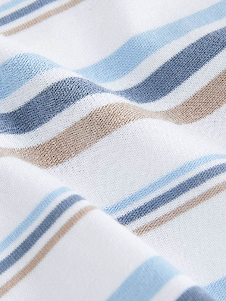 Blue/Ecru Regular Fit Stripe Short Sleeve T-Shirt (3-16yrs) - Image 3 of 4