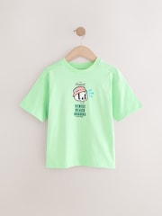 Green Back Print Relaxed Fit Short Sleeve Graphic Print T-Shirt (3-16yrs) - Image 1 of 4