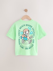 Green Back Print Relaxed Fit Short Sleeve Graphic Print T-Shirt (3-16yrs) - Image 2 of 4