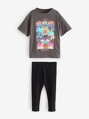 Grey Sequin Graphic T-Shirt and Leggings Set (3-16yrs) - Image 1 of 4