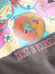 Grey Sequin Graphic T-Shirt and Leggings Set (3-16yrs) - Image 4 of 4