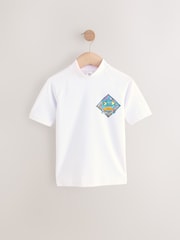 White/Green Short Sleeve Rash Vest (1.5-16yrs) - Image 1 of 4