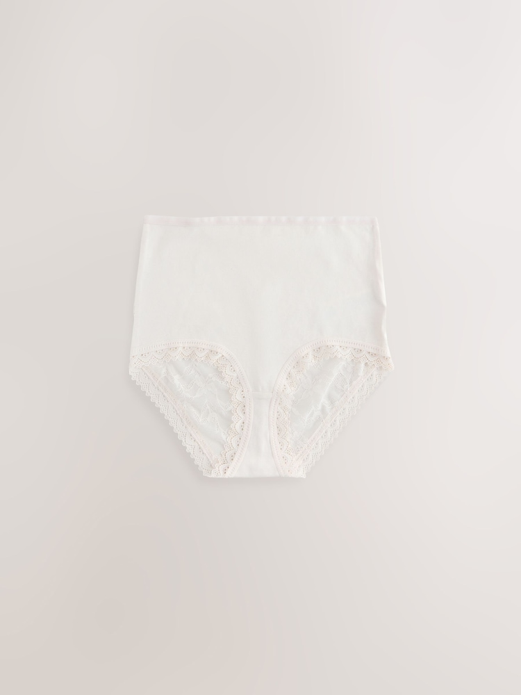 Cream / Apricot / румянец / синий - Набор из 4 кружевных трусов из модала - Image 2 of 7