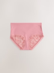 Cream / Apricot / Blush / Blue Midi Full Brief Modal Ultimate Comfort Lace Knickers 4 Pack - Image 3 of 6