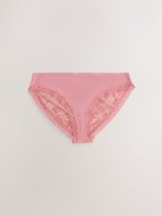 Cream / Apricot / Blush / Blue Brazilian Full Brief Modal Ultimate Comfort Lace Knickers 4 Pack - Image 5 of 7