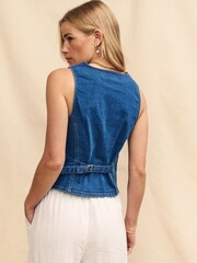 Nobodys Child Blue Stockwell Denim Waistcoat - Image 4 of 6