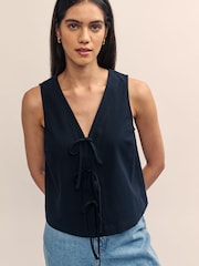 Nobody's Child Black Print Tessa Vest Top - Image 1 of 4