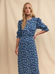 Nobody's Child Blue Felicia Midi Dress - Image 2 of 5