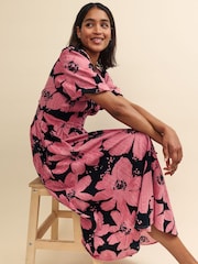 Nobodys Child Pink 100% Cotton Starlight Midaxi Dress With Betty Bloom - Image 2 of 6