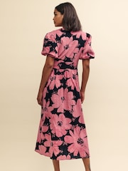 Nobodys Child Pink 100% Cotton Starlight Midaxi Dress With Betty Bloom - Image 3 of 6