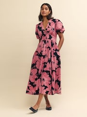 Nobodys Child Pink 100% Cotton Starlight Midaxi Dress With Betty Bloom - Image 5 of 6