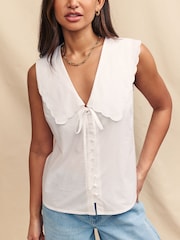 Nobody's Child White Birdie Sleeveless Shirt - Image 2 of 6