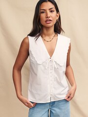Nobody's Child White Birdie Sleeveless Shirt - Image 5 of 6