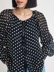 Nobodys Child Black Marlow Ruffle Blouse - Image 2 of 3