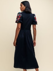 Nobody's Child Black Embroidered Starlight Midaxi Dress - Image 2 of 5
