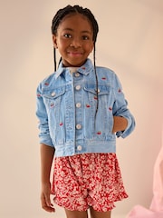 Blue Denim 100% Cotton Cherry Western Jacket (3-16yrs) - Image 1 of 8