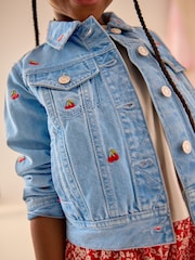 Blue Denim 100% Cotton Cherry Western Jacket (3-16yrs) - Image 4 of 8