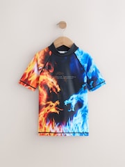 Red and Blue Flame Short Sleeve Rash Vest (1.5-16yrs) - Image 1 of 4