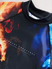 Red and Blue Flame Short Sleeve Rash Vest (1.5-16yrs) - Image 4 of 4