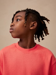 Rouge - Ensemble t-shirt et short épais décontracté (3-16 ans) - Image 4 of 9