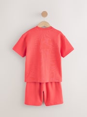 Rouge - Ensemble t-shirt et short épais décontracté (3-16 ans) - Image 6 of 9