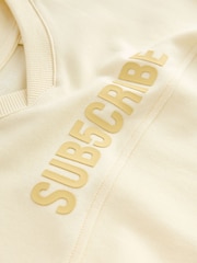 Yellow/Stone Subscribe V-Neck Short Sleeve T-Shirt and Shorts Set (3-16yrs) - Image 5 of 5