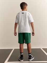 White/Green Skate of Mind Relaxed Fit Short Sleeve T-Shirt and Shorts Set (3-16yrs) - Image 2 of 4