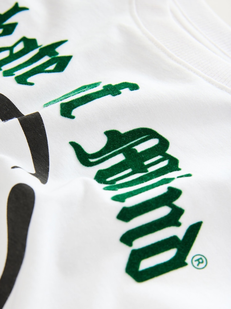 White/Green Skate of Mind Relaxed Fit Short Sleeve T-Shirt and Shorts Set (3-16yrs) - Image 8 of 9