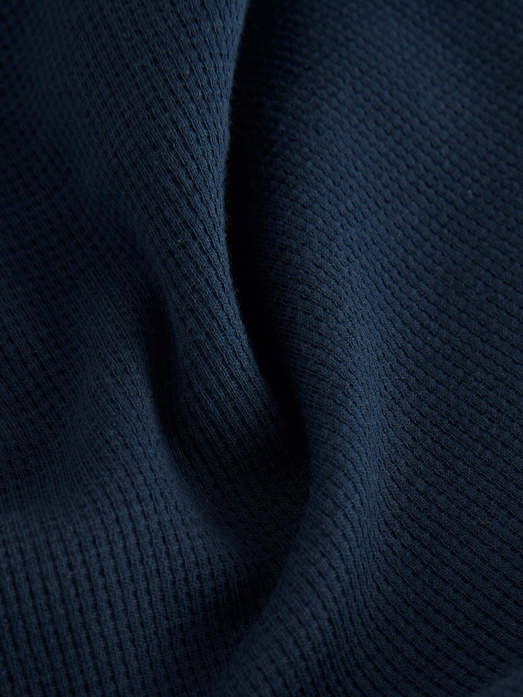 Navy Blue Textured Short Sleeve T-Shirt and Shorts Set (3-16yrs) - Image 4 of 7
