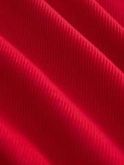 Red Long Sleeve Ribbed Crew Neck Top - Image 6 of 6
