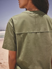 Green 100% Cotton T-Shirt Dress - Image 4 of 7