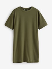 Green 100% Cotton T-Shirt Dress - Image 5 of 7
