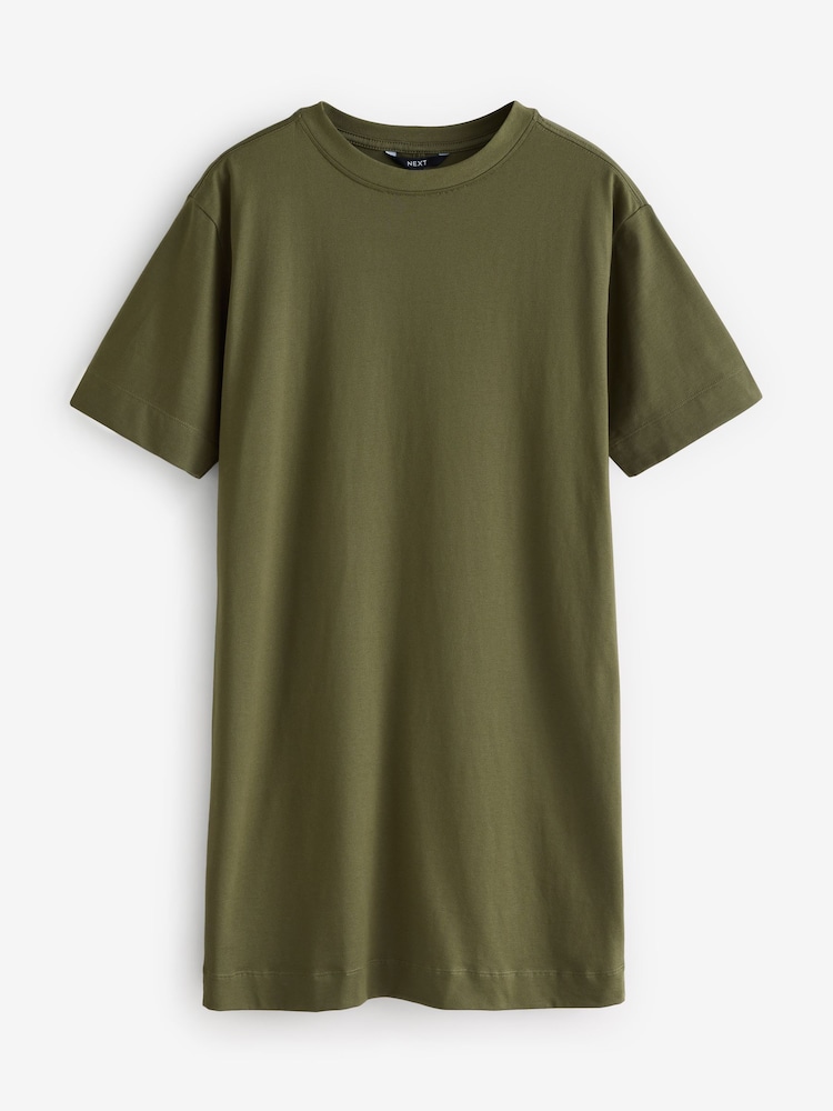Green 100% Cotton T-Shirt Dress - Image 5 of 7