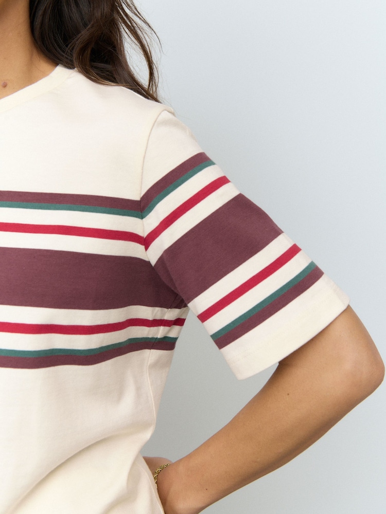 Red/Green Heavyweight Short Sleeve Crew Neck T-Shirt - Image 4 of 7