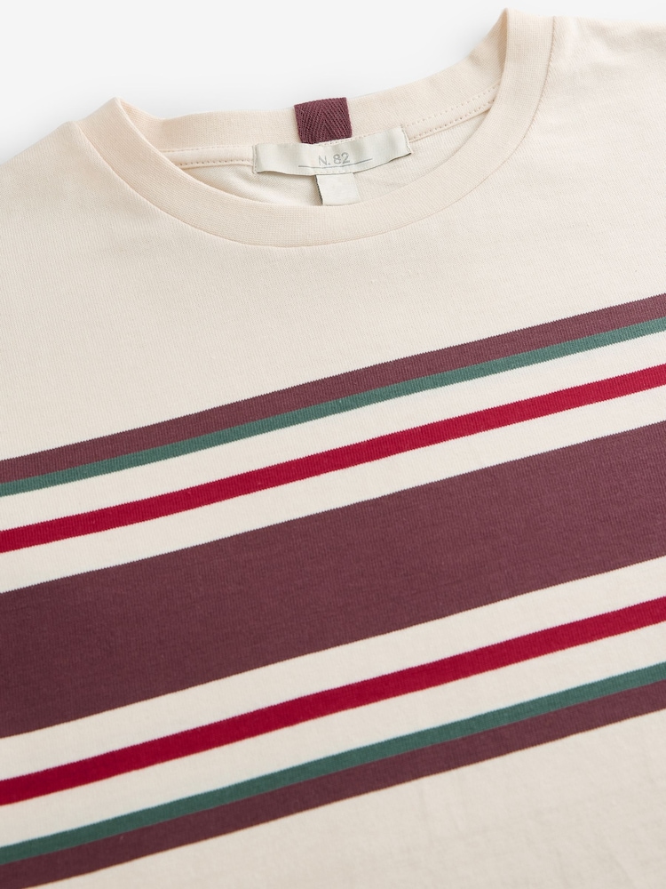 Red/Green Heavyweight Short Sleeve Crew Neck T-Shirt - Image 6 of 7