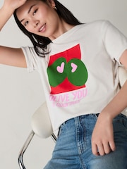 Ecru Marl 100% Cotton Pun Graphic Short Sleeve T-Shirt - Image 1 of 3