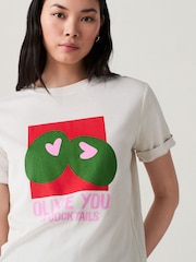 Ecru Marl 100% Cotton Pun Graphic Short Sleeve T-Shirt - Image 2 of 3