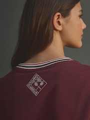 Burgundy Red - 100% Cotton Boucle City Graphic Short Sleeve Crewneck T-Shirt - Image 6 of 9