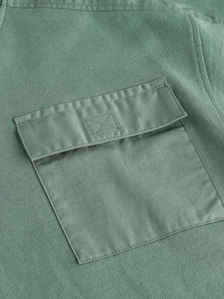 Khaki Green 100% Cotton Utility Short Sleeve T-Shirt and Shorts Set (3-16yrs) - Image 6 of 6