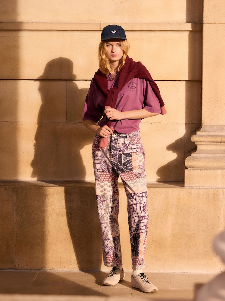 Plum Purple Relaxed Fit Skater Style T-Shirt - Image 3 of 8