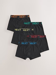 Black with colour waistband Trunks 5 Pack (1.5-16yrs) - Image 1 of 9