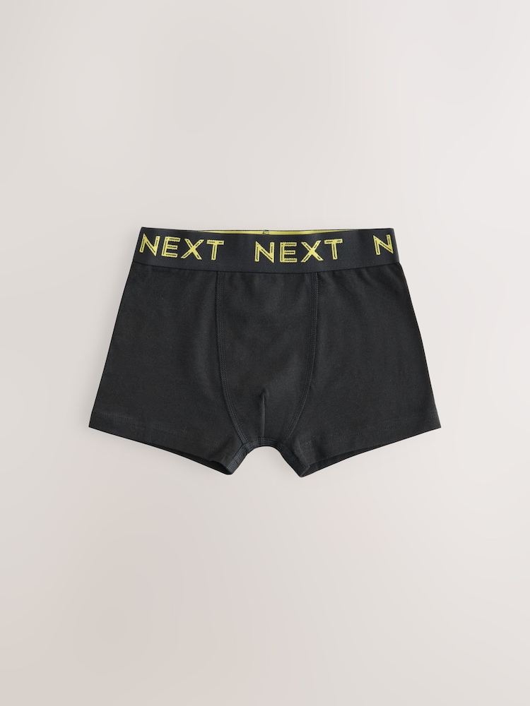 Black with colour waistband Trunks 5 Pack (1.5-16yrs) - Image 3 of 9