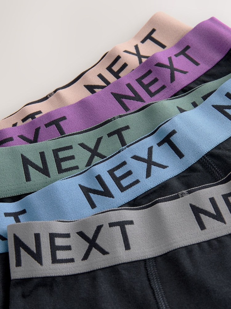 Black with scandi waistband Trunks 5 Pack (1.5-16yrs) - Image 8 of 9